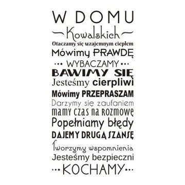 Napis na ścianę naklejka cytat - W domu - 170
