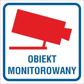 naklejka INZ03 - obiekt monitorowany 10x10 cm