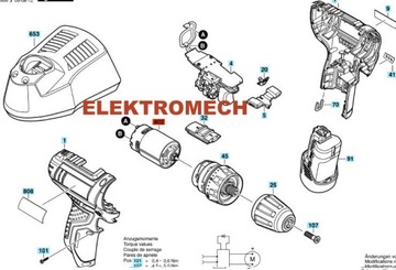 МОТОР ОТВЕРТКИ BOSCH GSR10,8-2-Li GSR12-2-Li