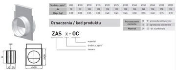 ДЕМПФЕРНАЯ ГИЛОТИННАЯ ЗАДВИЖКА FI 200 ОЦИНКОВАННАЯ DARCO