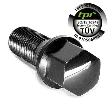 ŚRUBY ŚRUBA CZARNA TPI Nissan Qashqai II 2 12x1,5x27mm stożek PREMIUM 20szt