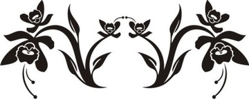 Naklejka na ścianę motyl kwiaty dekor Ornament 147