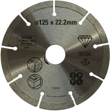 STANLEY TARCZA DIAMENTOWA DO BETONU 125mm STA38107