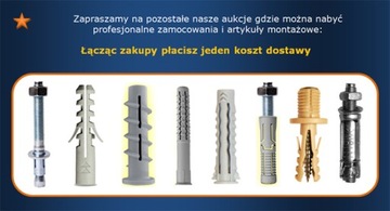 Kołek Kołki rozporowe do płyt gipsowych M 6x37 100