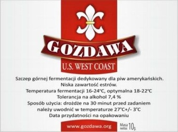 Gozdawa drożdże U.S. West Coast do piw amerykańsk