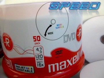 Диски MAXELL DVD-R для печати БЕЛЫЕ для печати 100 шт.