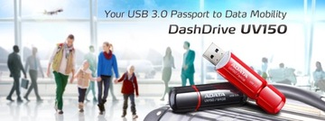 БЫСТРЫЙ Флеш-накопитель ADATA 128 ГБ UV150 USB 3.0 90 Мбит/с