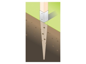 Основание столба - анкер, забитый в землю - PSG 90