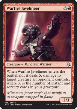 MTG 2x Warfire Javelineer (Uncommon)