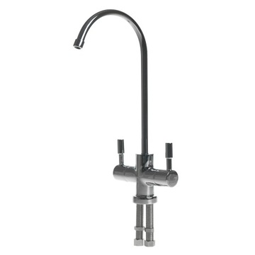 PODWÓJNA WYLEWKA BATERIA KRANIK CHROM FILTRA WODY OSMOZA