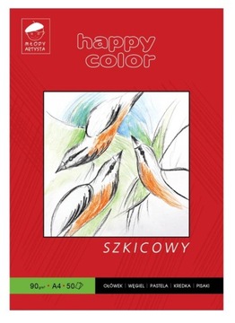 Blok szkicowy A4 HAPPY COLOR Młody Artysta 90g