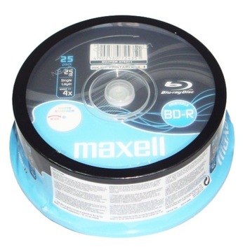 Диски MAXELL BD-R Blu-ray 25 ГБ ПРИНТ ТОРТ ПРИНТ 25 ШТ.