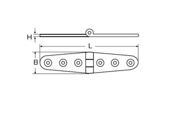 ПЕТЛЯ 8235 НЕРЖАВЕЮЩАЯ НЕРЖАВЕЮЩАЯ КИСЛОСТОЙКАЯ 152X30X4,5 A4