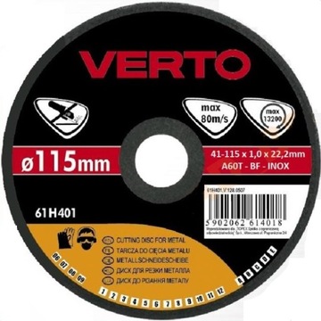 Tarcza do cięcia metalu stali nierdzewnej 1x115 mm