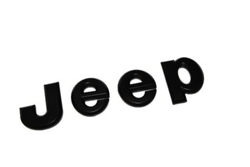 Jeep Czarny Mat Emblemat Napis Znaczek