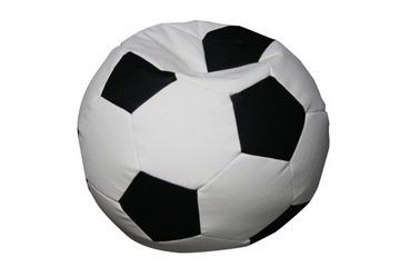 Pufa Piłka Sakwa Nowa FOOTBALL Skóra Eko Biała