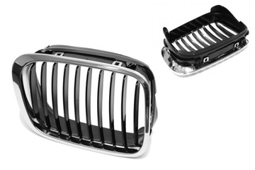 BMW 3 E46 98-, Atrapa grill nerka CHROM / CZARNA P