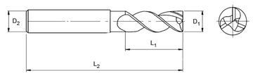 Фреза VHM для ALUMINIUM Heavy Cut 10 мм, хвостовик 10 мм