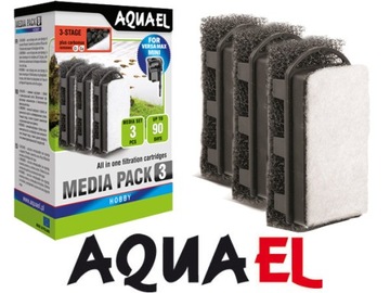 AQUAEL WKŁAD FZN MINI CARBOMAX - MEDIA PACK 3 SZT