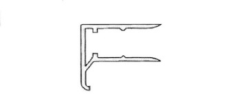 Poliwęglan komorowy - Profil zamykający F 16mm