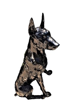 FIGURKA OGRODOWA - SIEDZĄCY DOBERMAN IB - DESIGN