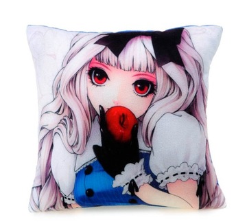 PODUSZKA ANIME 05 B&W BLUE EYES LADY ORANGE