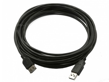 KABEL USB 2m HIGH SPEED FERRYT PRZEDŁUŻACZ czarny