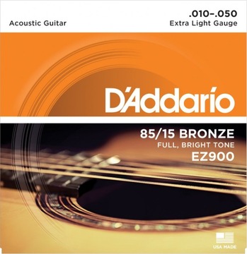 STRUNY DO GITARY AKUSTYCZNEJ D'ADDARIO EZ 900