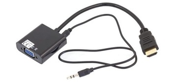 Адаптер-конвертер HDMI TO VGA + AUDIO JACK 3.5