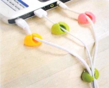 ORGANIZER KABLI SILIKONOWY 6 SZT CABLE DROP