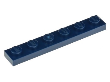 LEGO Płytka zwykła 1x6 3666 niebieska ciemna 4 szt