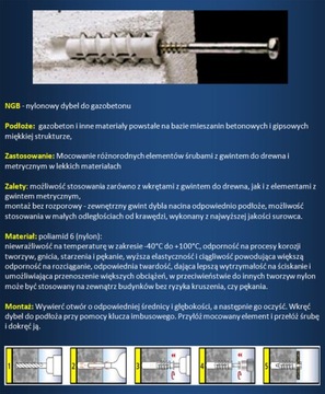 Дюбели NOBEX NGB/SK M 10x80 для газобетона