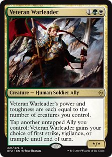 MTG Veteran Warleader (Rare)