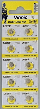 10x ЩЕЛОЧНАЯ БАТАРЕЯ AG4 VINNIC 377 626 G4 LR66