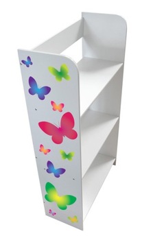 Regał Prosty Leomark 50x25x102,5 cm książki, zabawki, akcesoria Motylki