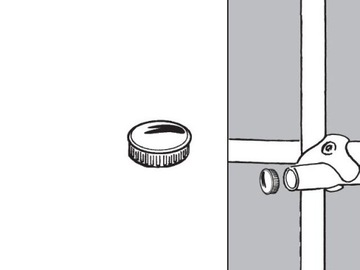 ЧЕРНАЯ ПЛАСТИКОВАЯ НОЖКА ДЛЯ FI 25 TRIS PIPE 4 шт.