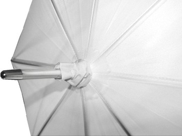 parasol do ślubu falbanka ŚLUBNA biała i srebrna