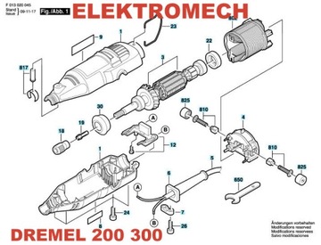 2610941201 BOSCH WIRNIK 200 275 285 300 395 DREMEL