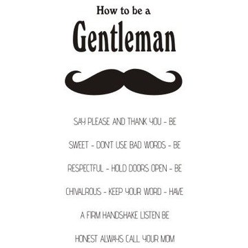Napis na ścianę naklejka How To Be A Gentleman 200