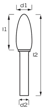 Фреза Напильник с хвостовиком H 10x25 хвостовик 6