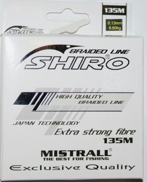 Plecionka MISTRALL SHIRO 135m Czarna 0,13mm 9,6kg