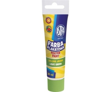 Farba plakatowa Astra tuba 30 ml Zielona jasna