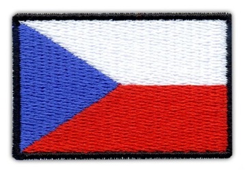 Czechy Naszywka - Flaga Czech, czeska flaga - HAFT