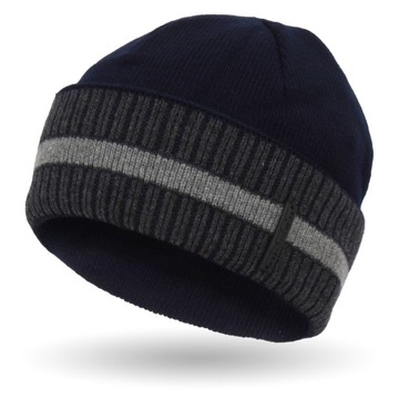 W303D BEANIE CZAPKA ZIMOWA MĘSKA POLAR FASHION