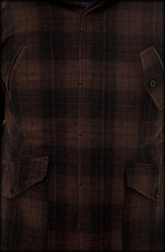 COMUNE BRANTON DARK OLIVE CHECKERED HOODED JACKET