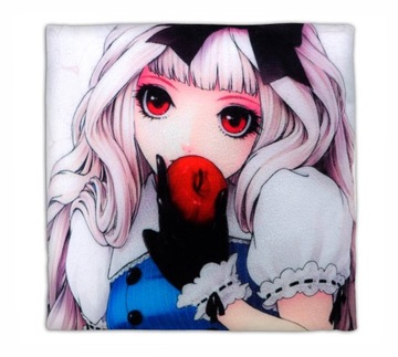 PODUSZKA ANIME 08 LOLITA Z CZARNYM MOTYLEM 40x40