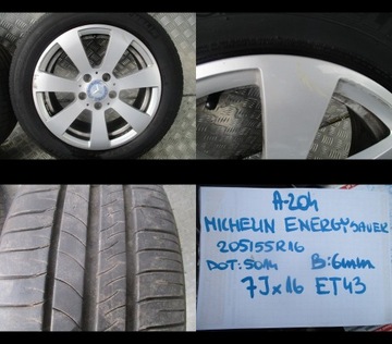 KOLA RÁFKY PNEUMATIKY MERCEDES TŘÍDA C W 204 R16 6MM