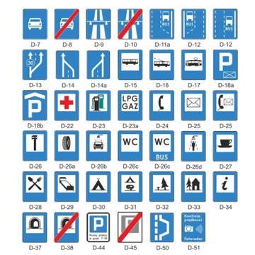 Znak Drogowy Informacyjny D 600x750mm Typ I