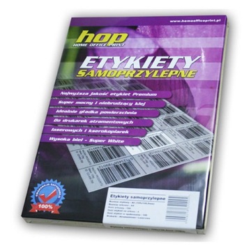 ETYKIETY SAMOPRZYLEPNE 70x42,5 100ark LASER INK