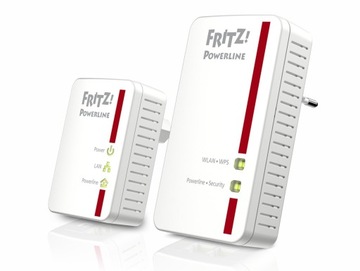 FRITZ!Powerline 540E Set - adapter PLC + Wi-Fi N 100 MBit/s LAN